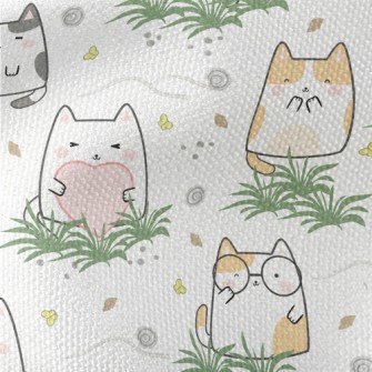 Smiling Happy Kitten Waterproof Canvas