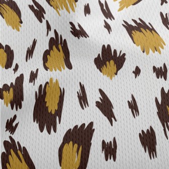 Brown Leopard Print With A Sen Athletic Mesh Flat Back