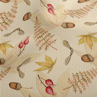 Forest Plants In Autumn Colors Athletic Mesh Flat Back