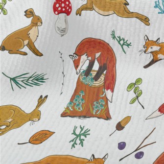 Forest Animals Fox And Hare Terry