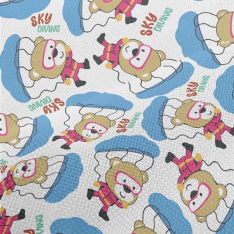 Cute Little Bear Skydiving Performance Linen