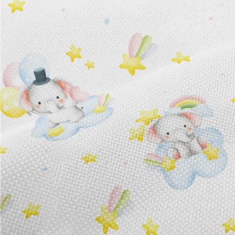 Baby Elephant Holding Balloons Performance Linen