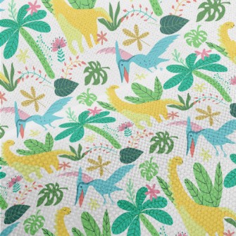 Happy Dinosaur In The Jungle Performance Linen