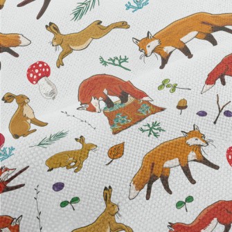 Forest Animals Fox And Hare Performance Linen