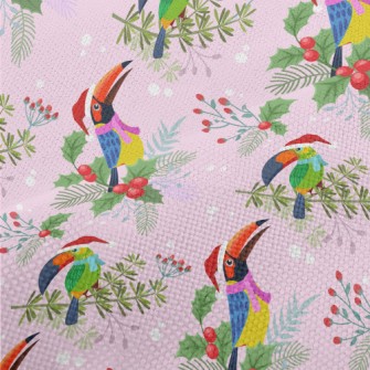 Big-billed Parrot Celebrating  Performance Linen