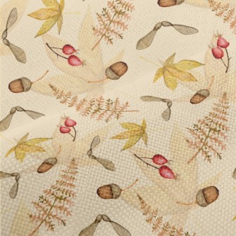 Forest Plants In Autumn Colors Performance Linen