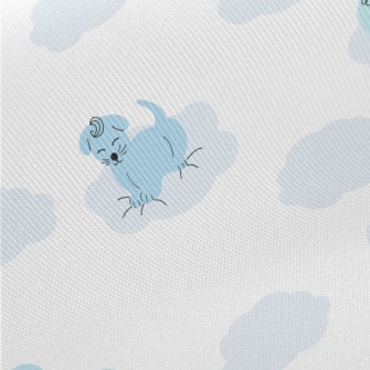 Sleeping Puppy With Crown Twill
