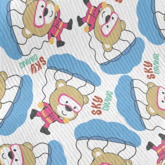 Cute Little Bear Skydiving Standard Corduroy