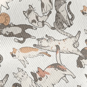 Hand Drawn Doodles Of Cat Life Standard Corduroy