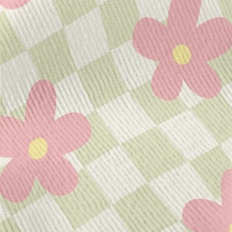 Small Flowers On Two-color Pla Standard Corduroy