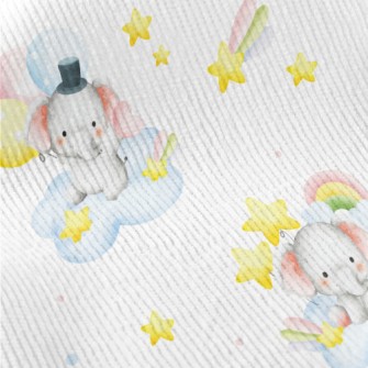 Baby Elephant Holding Balloons Standard Corduroy