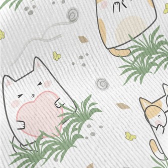 Smiling Happy Kitten Standard Corduroy