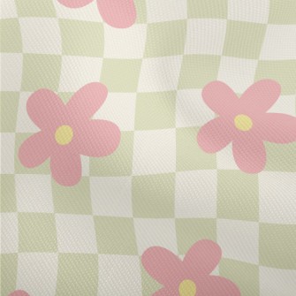 Small Flowers On Two-color Pla Dobby