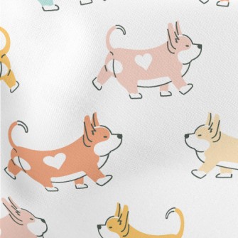 Corgi With Heart-shaped Mark Stretch Ponte