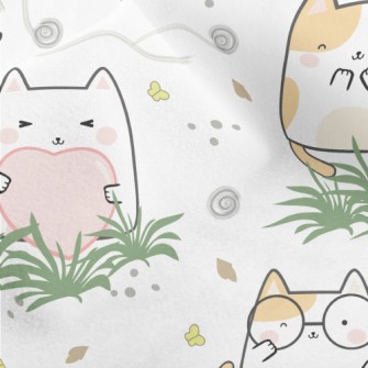 Smiling Happy Kitten Micro Fleece