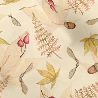 Forest Plants In Autumn Colors Micro Fleece