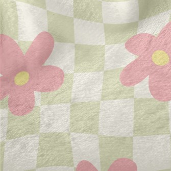 Small Flowers On Two-color Pla Minky