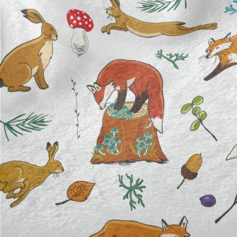 Forest Animals Fox And Hare Minky