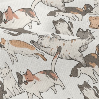 Hand Drawn Doodles Of Cat Life Modern Jersey