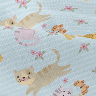 Kittens Chasing Butterflies Modern Jersey