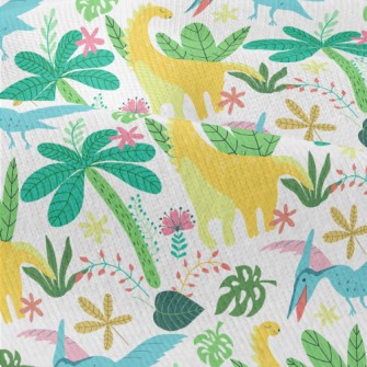 Happy Dinosaur In The Jungle Modern Jersey