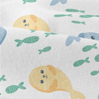 Playful Fur Seal And Small Fis Modern Jersey