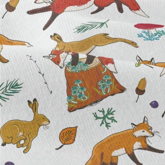 Forest Animals Fox And Hare Modern Jersey