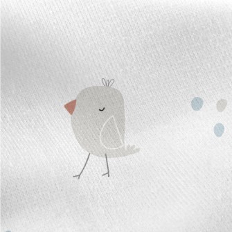 The Happy Life Of Birds Jersey Backed Fleece