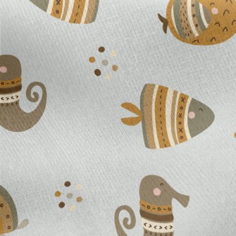 Cute And Charming Underwater I Jersey Backed Fleece