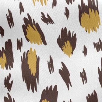Brown Leopard Print With A Sen Jersey Backed Fleece