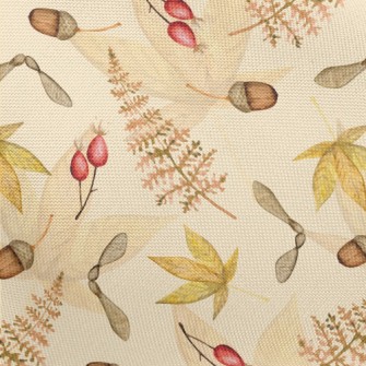 Forest Plants In Autumn Colors Pongee