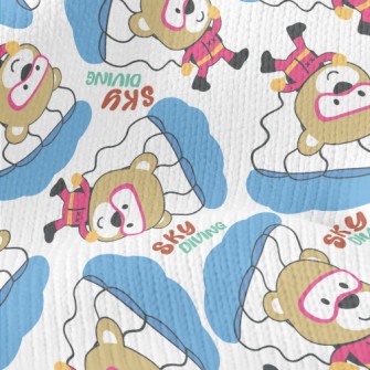 Cute Little Bear Skydiving Stretch Jersey