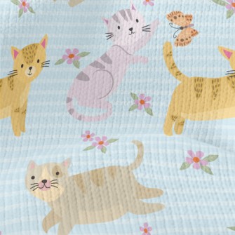 Kittens Chasing Butterflies Stretch Jersey