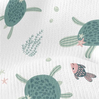 Sea Turtle Swimming With Fish Stretch Jersey
