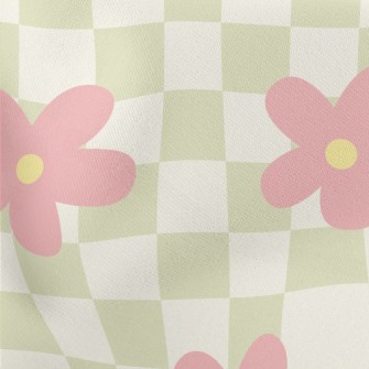 Small Flowers On Two-color Pla Lightweight Cotton Poplin