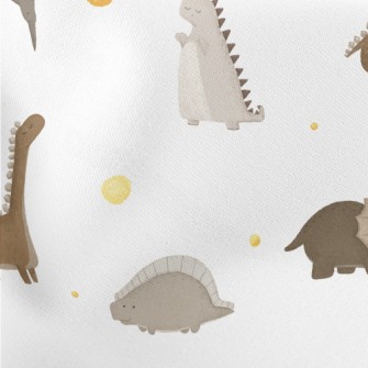 Little Dinosaur's Bedtime Lightweight Cotton Poplin