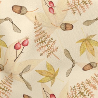 Forest Plants In Autumn Colors Lightweight Cotton Poplin