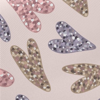 Romantic Shining Heart Midweight Cotton Poplin