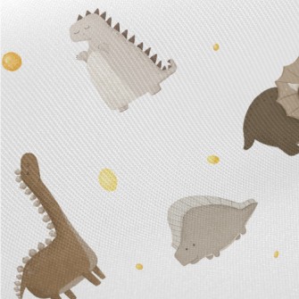 Little Dinosaur's Bedtime Midweight Cotton Poplin