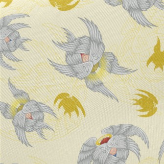Angel With Wings Covering His  Midweight Cotton Poplin