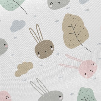 Cute Little Rabbit Midweight Cotton Poplin
