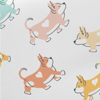 Corgi With Heart-shaped Mark Midweight Cotton Poplin