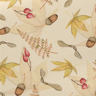 Forest Plants In Autumn Colors Midweight Cotton Poplin