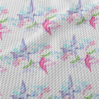 Hummingbird Collecting Nectar  Birdseye Piqué