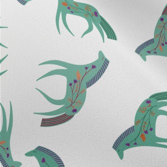 Green Horse With Flowers Chiffon