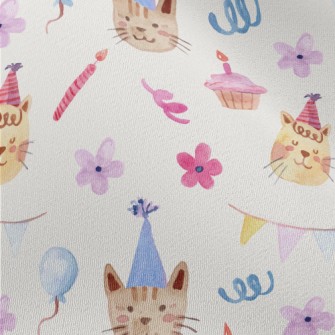 Cats Celebrating Birthday Toge Chiffon