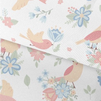 Birds Flying Among The Flowers Waterproof Oxford