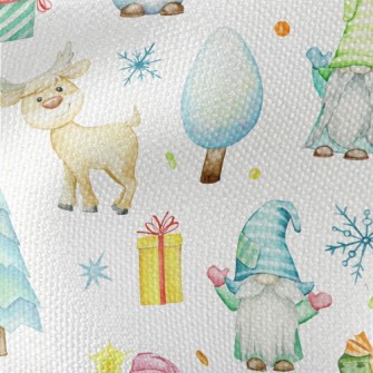 Dwarfs Hold Christmas Celebrat Waterproof Canvas