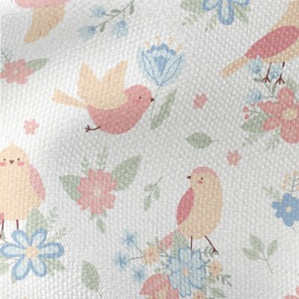 Birds Flying Among The Flowers Waterproof Canvas