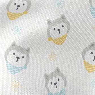 Husky Wearing A Scarf Waterproof Canvas